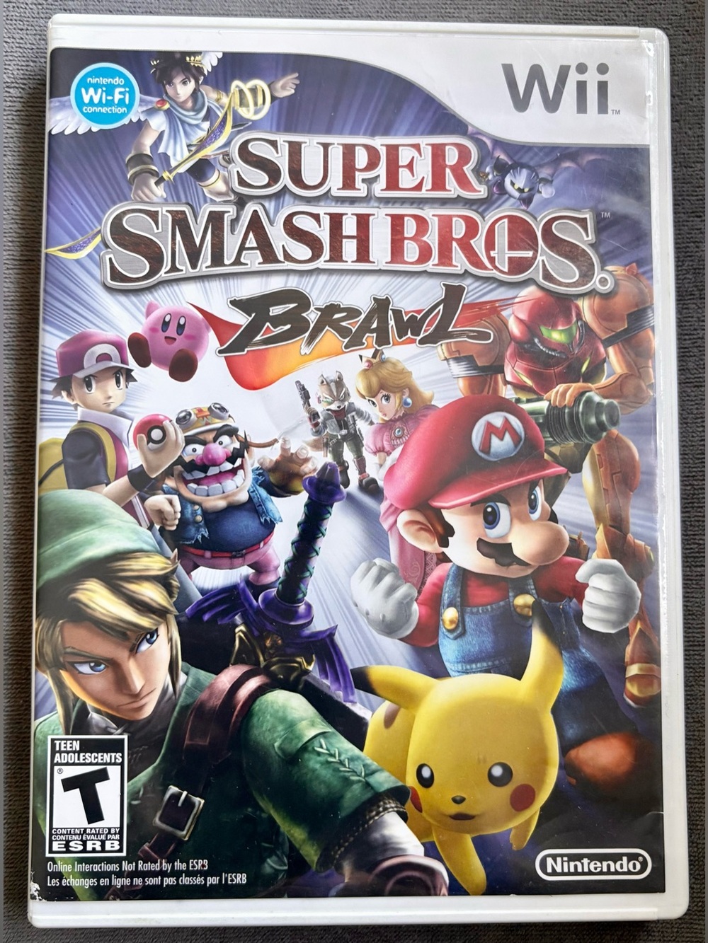Super Smash Bros Brawl Nintendo Wii 2008 Game Case Manual Tested Works